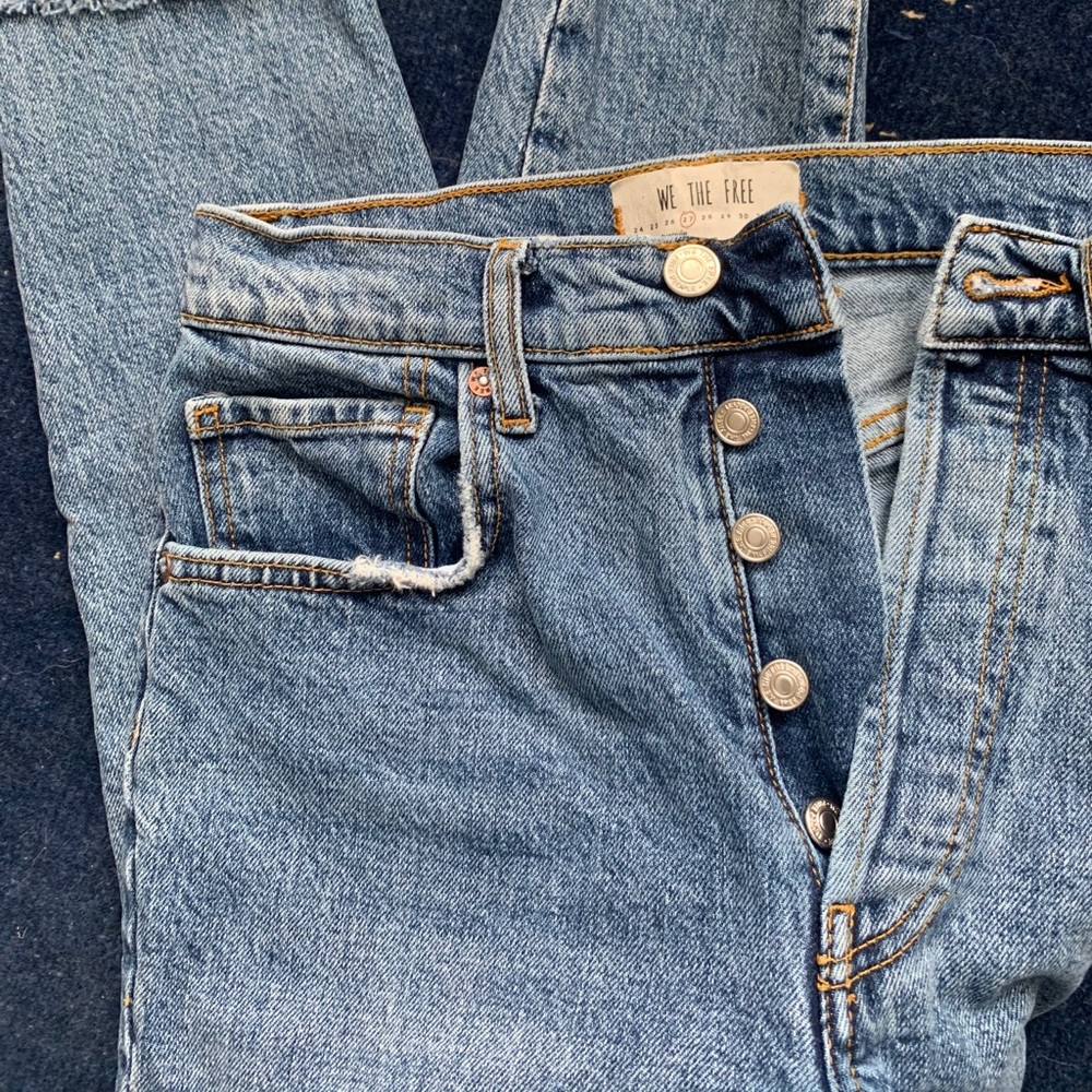 We the Free high waisted distress jean